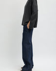 COZY FLANNEL BOATNECK DOLMAN SLEEVE TOP