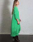 4 Ply Silk Long Sleeve Cocoon Dress in Green by Tibi-Tibi-Idlewild-Cincinnati