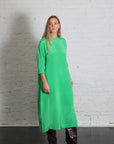 4 Ply Silk Long Sleeve Cocoon Dress in Green by Tibi-Tibi-Idlewild-Cincinnati