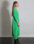 4 Ply Silk Long Sleeve Cocoon Dress in Green by Tibi-Tibi-Idlewild-Cincinnati