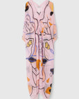 Agave Love Letter Caftan in Clouds Pink by Rodebjer - Idlewild