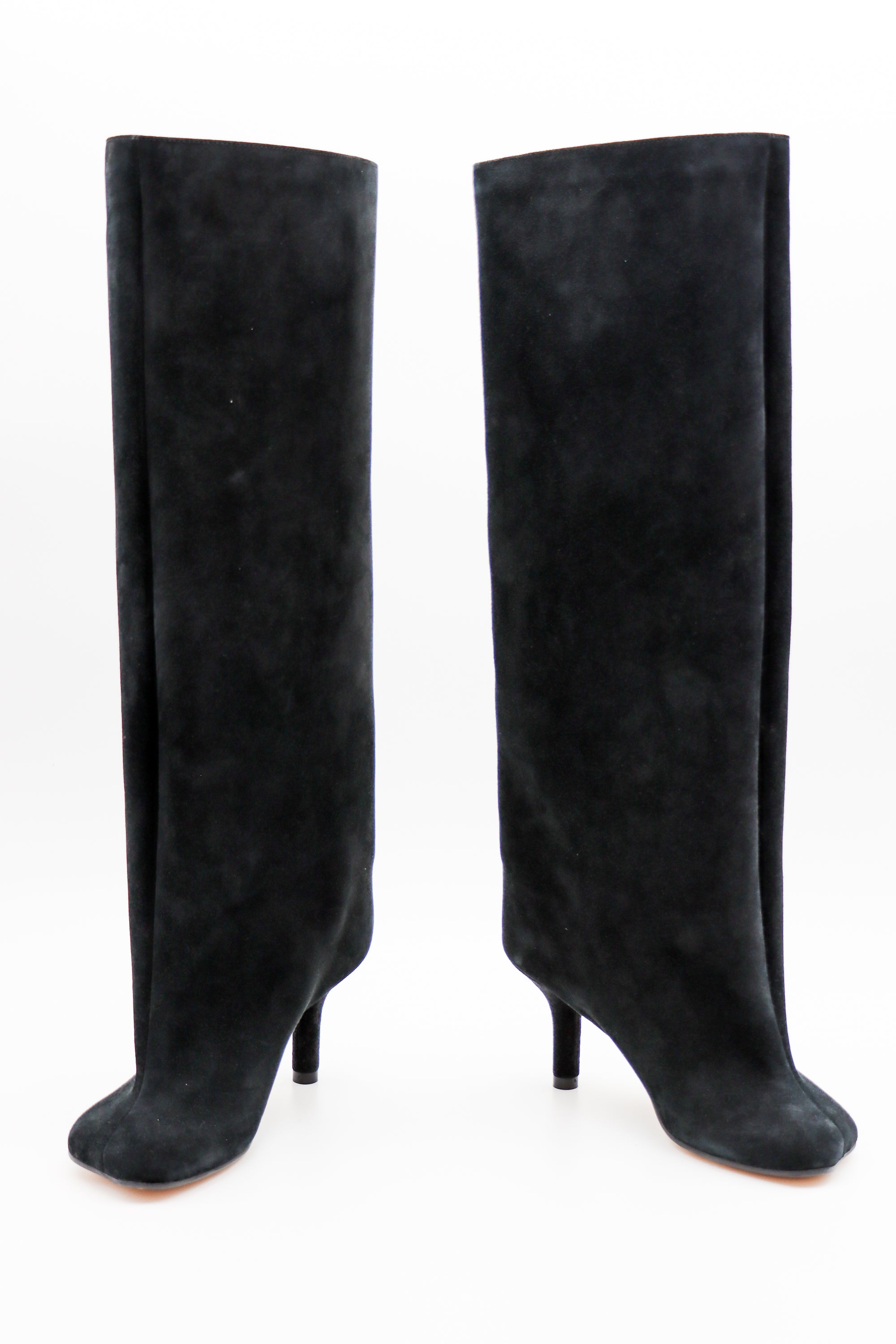 Anatomic Slip-on Suede Boots in Black by MM6 Maison Margiela