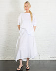 Architectural Nylon Skirt in White by Planet-Planet-Idlewild-Cincinnati