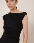 Asymmetric Dress in Black by Kowtow-Kowtow-Idlewild