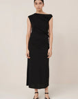 Asymmetric Dress in Black by Kowtow-Kowtow-Idlewild-Cincinnati