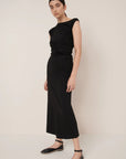 Asymmetric Dress in Black by Kowtow-Kowtow-Idlewild-Cincinnati