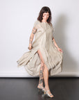 Asymmetric Midi Dress in Sand Shell by Sanctamuerte-SANCTAMUERTE-Idlewild-Cincinnati