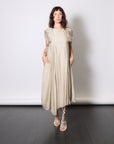 Asymmetric Midi Dress in Sand Shell by Sanctamuerte-SANCTAMUERTE-Idlewild-Cincinnati