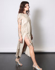 Asymmetric Midi Dress in Sand Shell by Sanctamuerte-SANCTAMUERTE-Idlewild-Cincinnati