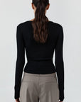 Baby Wool Long Sleeve Top in Black by St. Agni-St. Agni-Idlewild-Cincinnati
