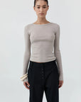 Baby Wool Long Sleeve Top in Soft Ash by St. Agni-St. Agni-Idlewild-Cincinnati