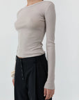 Baby Wool Long Sleeve Top in Soft Ash by St. Agni-St. Agni-Idlewild-Cincinnati