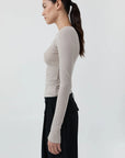 Baby Wool Long Sleeve Top in Soft Ash by St. Agni-St. Agni-Idlewild-Cincinnati