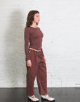 Bellevue Long Sleeve Tee in Chocolate by GIL RODRIGUEZ-GIL RODRIGUEZ-Idlewild-Cincinnati