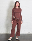 Bellevue Long Sleeve Tee in Chocolate by GIL RODRIGUEZ-GIL RODRIGUEZ-Idlewild-Cincinnati