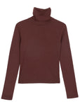 Bellevue Long Sleeve Turtleneck in Chocolate by GIL RODRIGUEZ-Tops-GIL RODRIGUEZ-Idlewild