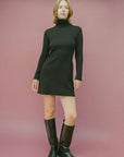 Bellevue Turtleneck Long Sleeve Mini Dress in Black by GIL RODRIGUEZ-Dresses-GIL RODRIGUEZ-Idlewild