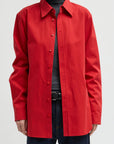 Bio Twill Easy Shirt in Red by Tibi-Tibi-Idlewild-Cincinnati