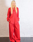 Bio Twill Easy Shirt in Red by Tibi-Tibi-Idlewild-Cincinnati
