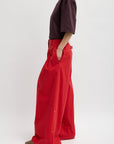 Bio Twill Triple Pleat Pant in Red by Tibi-Tibi-Idlewild-Cincinnati