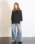 Boatneck T-Shirt V in Black by Album Di Famiglia-Album Di Famiglia-Idlewild-Cincinnati