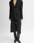 Bonded Recycled Felted Wool Convertible Blazer in Black by Tibi-Tibi-Idlewild-Cincinnati