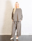 Bragoni Velvet Trouser in Taupe by Album Di Famiglia-Album Di Famiglia-Idlewild-Cincinnati