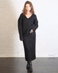 Brushed Pencil Skirt in Black by Lauren Manoogian-Lauren Manoogian-Idlewild-Cincinnati