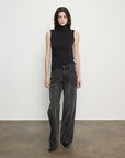 Cashmere Jersey Shell in Charcoal by Enza Costa-Enza Costa-Idlewild-Cincinnati