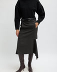 Cedric Suiting Detached Zipper Skirt in Grey Multi by Tibi-Tibi-Idlewild-Cincinnati