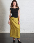 Chassis Hoop Pencil Skirt in Dijon by Tibi-Bottoms-Tibi-Idlewild