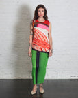 City Collage Dress in Red Green by Pleats Please Issey Miyake-Pleats Please Issey Miyake-Idlewild-Cincinnati