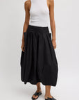 COMPACT ECO POPLIN PINCHED PLEAT FULL SKIRT