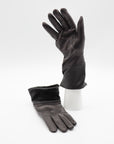 Contrast Lambskin Cashmere Lined Gloves in Gray/Black by Gloves Forino 1899-Gloves Forino 1899-Idlewild-Cincinnati