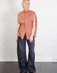 Cotton Poplin Shirt in Terracotta Red by MM6 Maison Margiela-MM6-Idlewild-Cincinnati