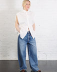 Cotton Poplin Shirt in White by MM6 Maison Margiela-MM6-Idlewild-Cincinnati