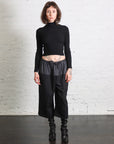 Cropped Drawstring Pant in Jet by 6397-6397-Idlewild-Cincinnati