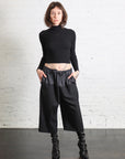 Cropped Drawstring Pant in Jet by 6397-6397-Idlewild-Cincinnati