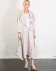 Cropped Nylon Asymmetrical Jacket in Putty by Planet-Planet-Idlewild-Cincinnati