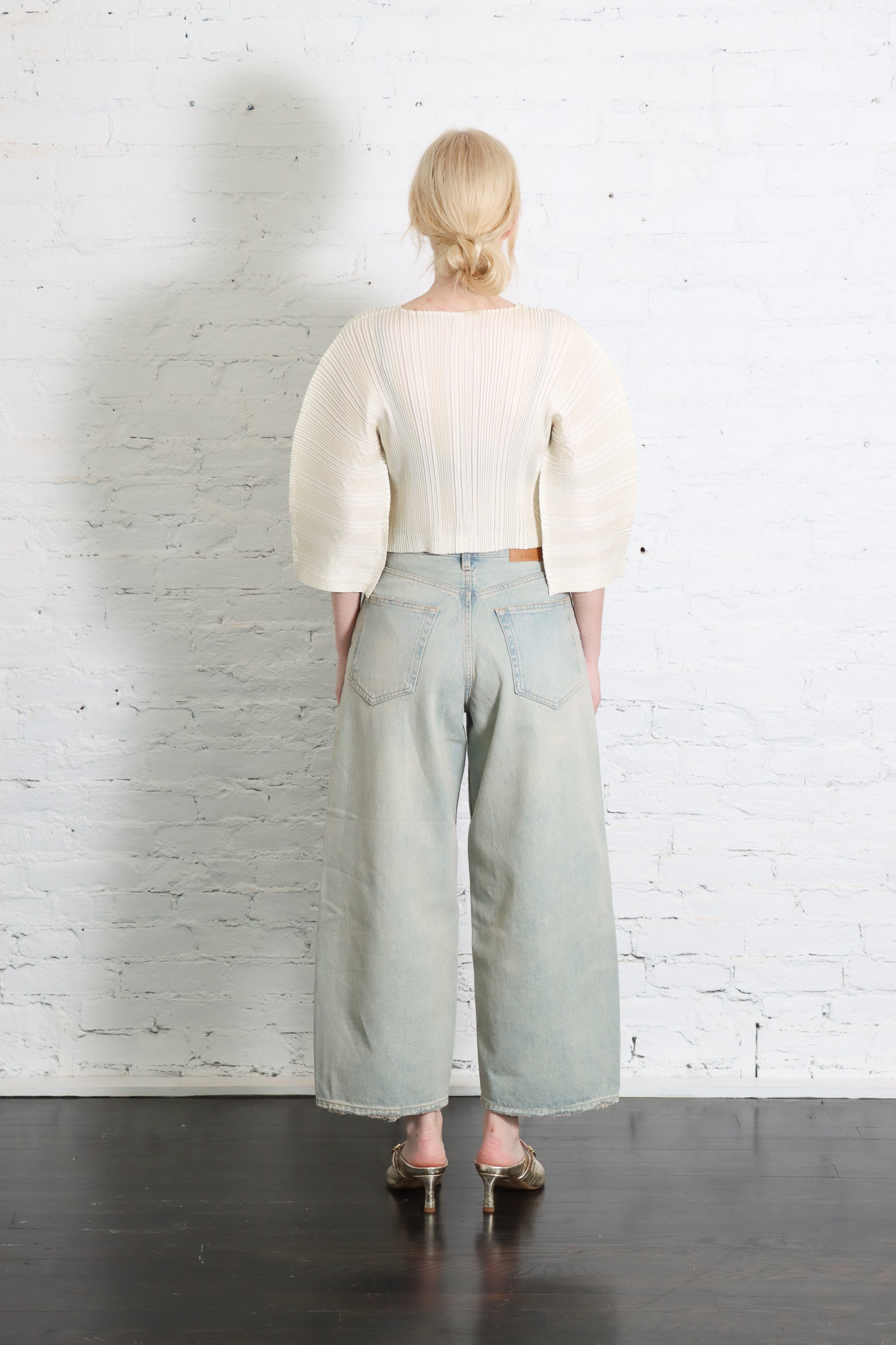 Cropped Roomy Jean in Geyser Blue by 6397
