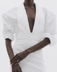 Cummerbund Collar Tuxedo Top in White by A.W.A.K.E. Mode-A.W.A.K.E. Mode-Idlewild-Cincinnati