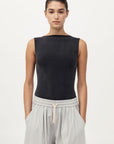 Cupro Jersey Top in Black by St. Agni-St. Agni-Idlewild-Cincinnati