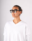 D28 Readers in Gloss Black & Vodka by Caddis-Caddis Eyewear-Idlewild-Cincinnati
