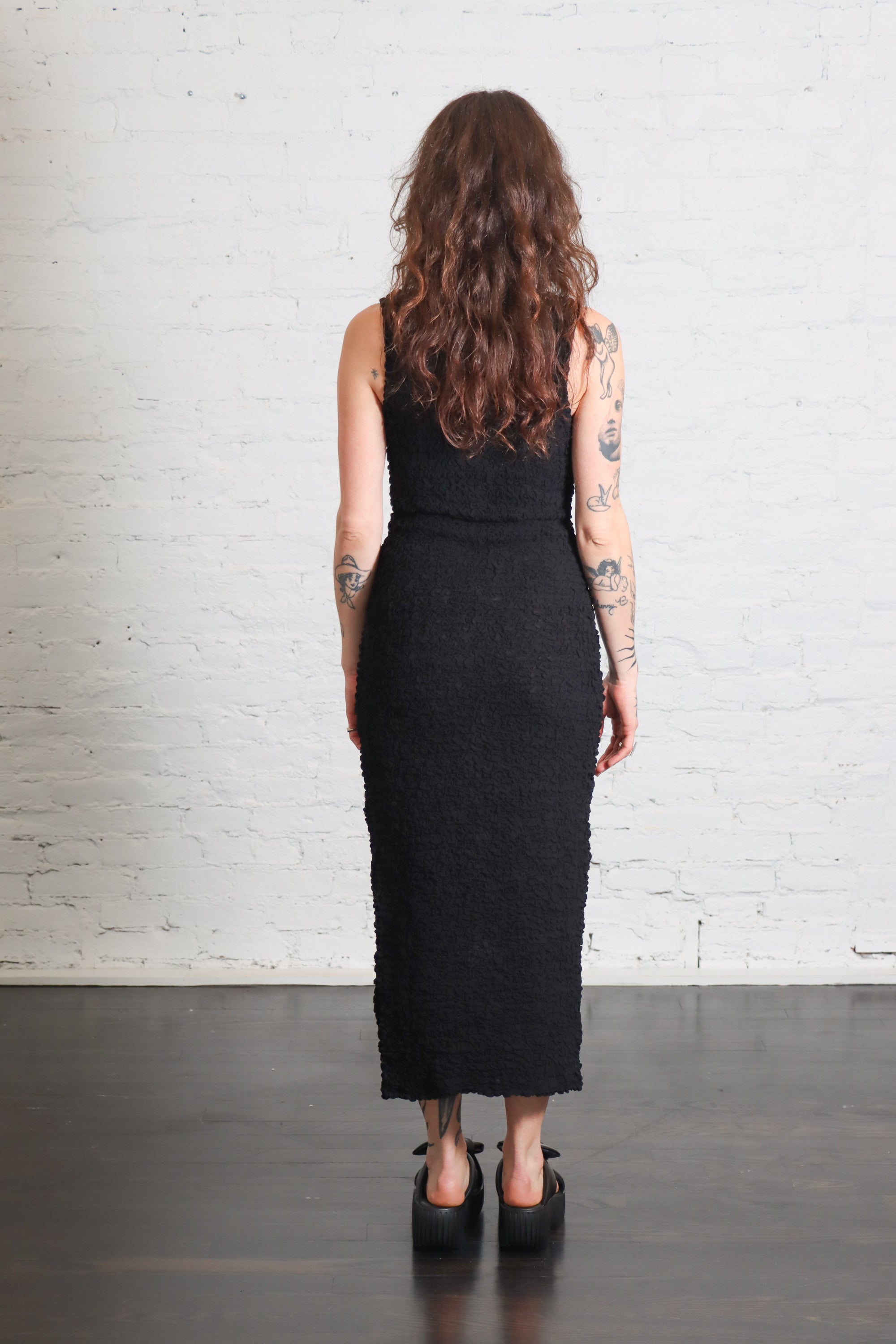 maxi tank dress Phillipa 68cm/26.77 Hip Rib Maxi Tank Dress -