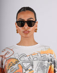 Dogleg Sunglasses in Gloss Black & Vodka by Caddis-Caddis Eyewear-Idlewild-Cincinnati