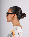 Dogleg Sunglasses in Gloss Black & Vodka by Caddis-Caddis Eyewear-Idlewild-Cincinnati