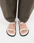 Double Strap Slide in White by St Agni-St. Agni-Idlewild-Cincinnati