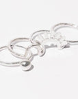 Droplet Stacking Ring in Hammered Sterling Silver by Mulxiply-MULXIPLY-Idlewild