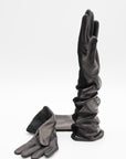 Elbow Lambskin & Suede Silk-Lined Gloves in Black by Gloves Forino 1899-Gloves Forino 1899-Idlewild-Cincinnati