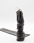 Elbow Lambskin Unlined Fingerless Gloves in Black by Gloves Forino 1899-Gloves Forino 1899-Idlewild-Cincinnati